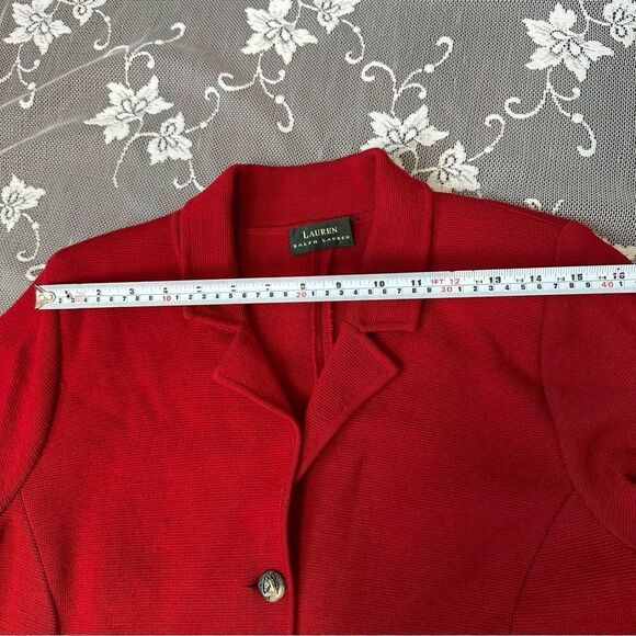 Ralph Lauren Black Label Red Button Front Cardigan Sweater - Picture 8 of 16